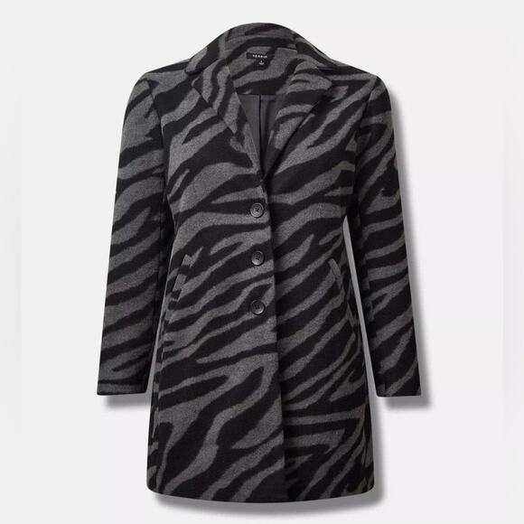 Torrid Grey Tiger Wave Jacquard Blazer Style Coat 2X NWT 40995116 - Picture 16 of 16